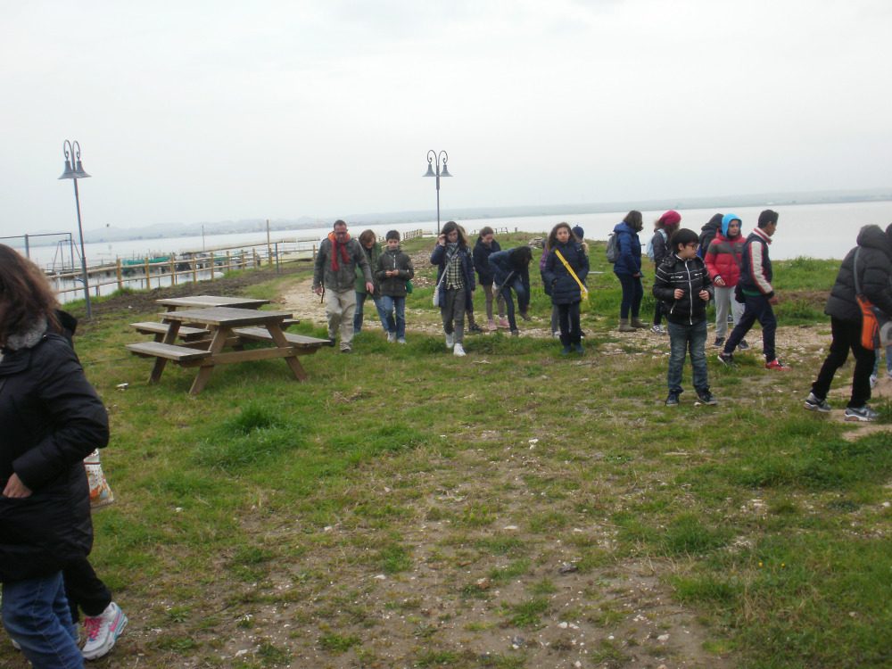 Classe in gita d'istruzione nella Laguna di Lesina